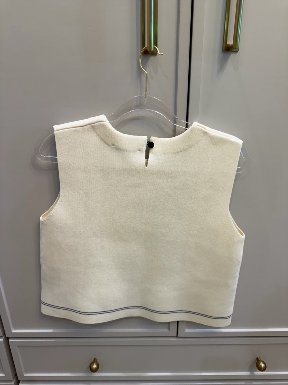 Zara Cream Knit Set with Black Pinstripe Detail - Picture 6 of 7